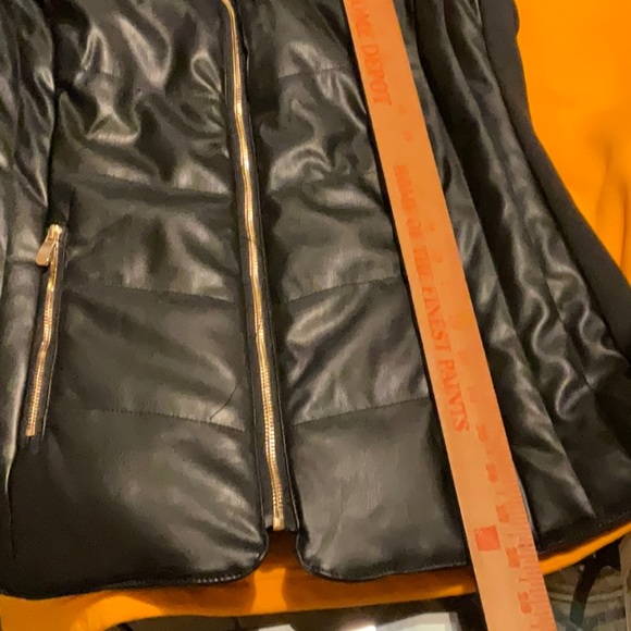 CI SONO OUTERWEAR Faux Fur Faux Leather Black Vest in Size 1X, NWT - Picture 11 of 15